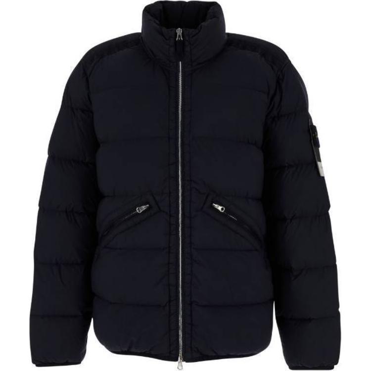STONE ISLAND High Neck Zip Up Coat 811543028-V0020