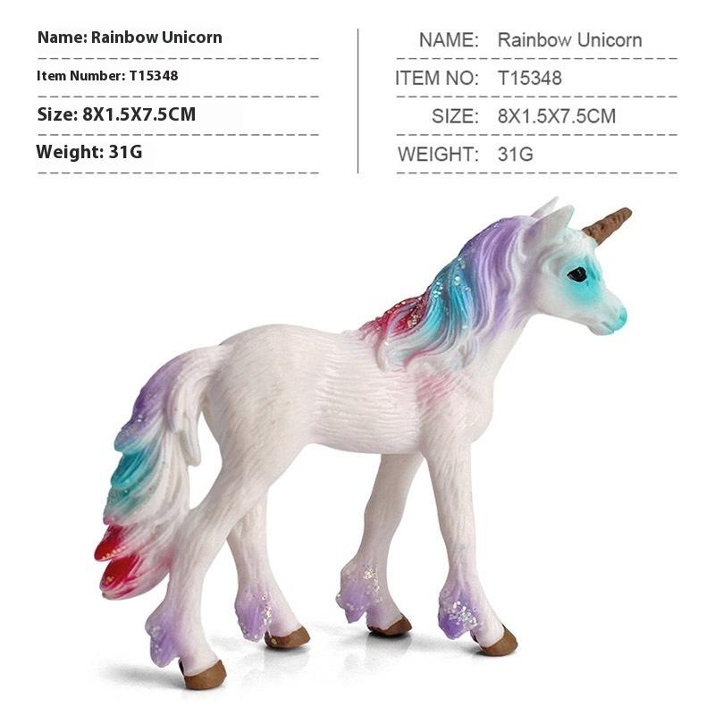 

Детские мифы и легенды Раннее образование Модель животного Пегас Симуляция Радужный Пегас Единорог Декоративные украшения Игрушка