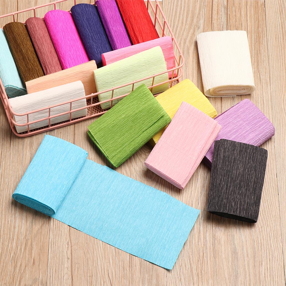 Packing Gifts Wedding Party Decoration Crepe Paper Wrapping Supplies Origami Crinkled Roll