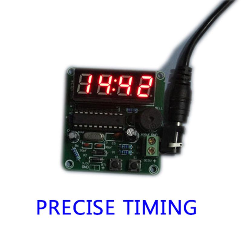 AT89C2051 Digital LED Display 4 Bits Electronic Clock Electronic Production Suite DIY Kit DC3.7V-5.5V Four-digit Clock Kit