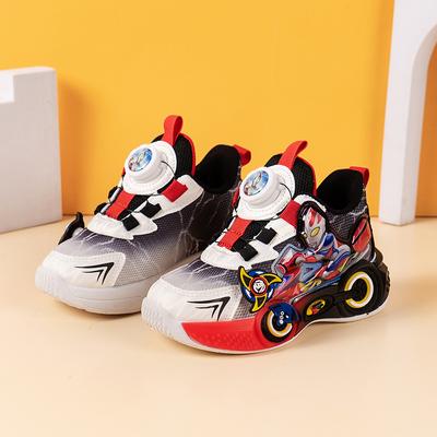 Boys Shoes 2025 New Autumn Children's Sports Shoes Rotating Button Boys Running Basketball Shoes Tide