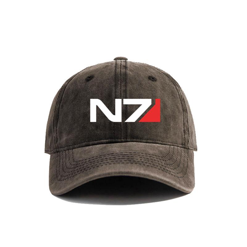 Mass Effect N7 Baseball Caps Distressed Hats Cap Unisex Women Retro Outdoor Summer Adjustable N7 Hats MZ-010