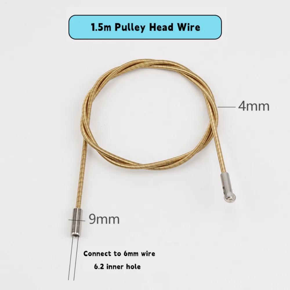 Carbon Steel Wire Puller Connector Head Connect To 6mm Wire Cable Puller Accessories Automatic Thread Guide Electrician Tools