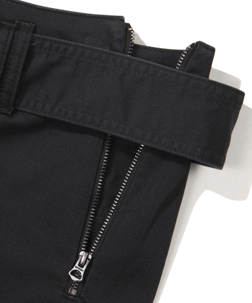 Syupeodeulai W Belted Out-Pocket Mini Skirt Black