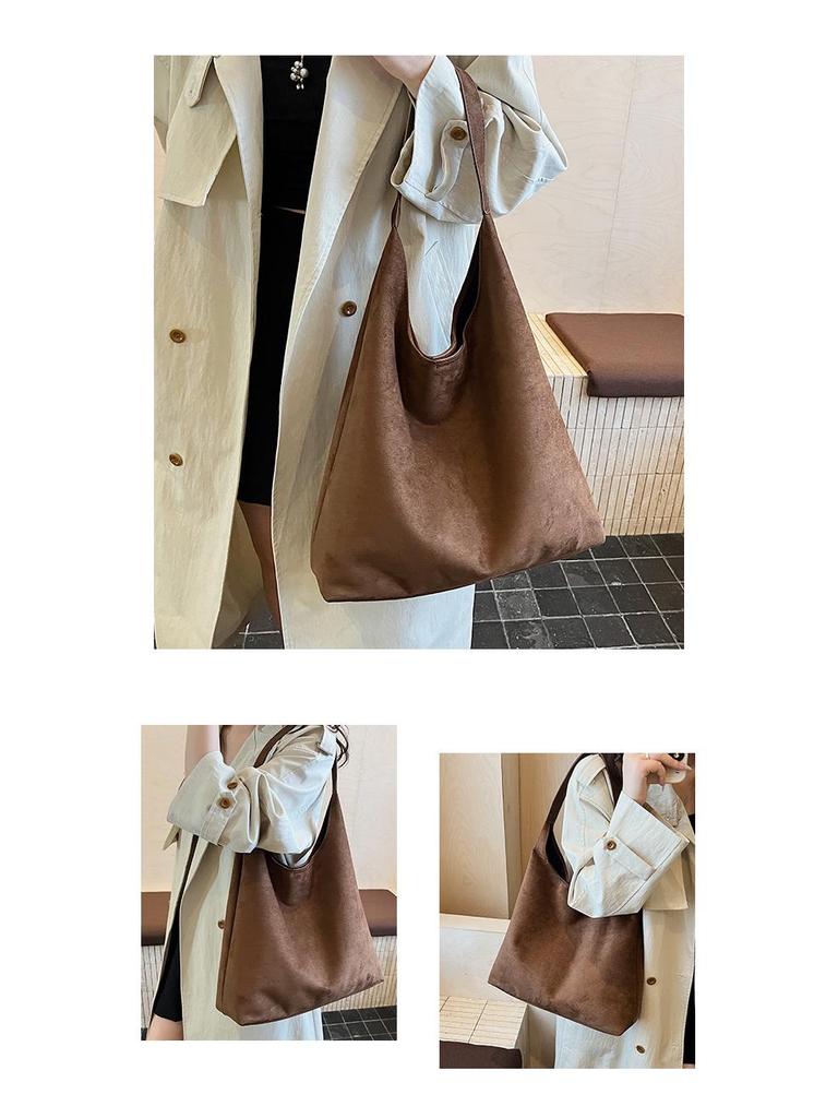 Retro Large Capacity One-Shoulder Underarm Tote Bag - Versatile Women's High-End Fashion Commute Accessory