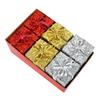 Gold and Red Glitter Gift Box Ornaments for Christmas Tree and Scene Decor