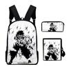 Klassisch Neuheit Zatch Bell Anime 3D-Druck 3 Stück/Set Schüler Rucksäcke Laptop Tagesrucksack Rucksack Schräg Schultertasche Federmäppchen