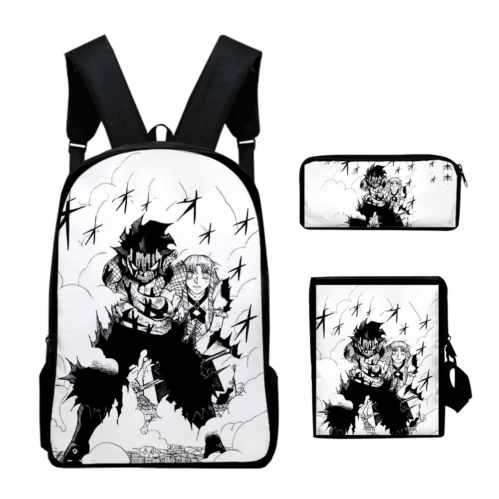 Klassisch Neuheit Zatch Bell Anime 3D-Druck 3 Stück/Set Schüler Rucksäcke Laptop Tagesrucksack Rucksack Schräg Schultertasche Federmäppchen