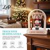 Reading Tracker Calendar Wooden Christmas Tracker Santa Arch Shelf Desktop Decor Decorative Holiday Table Ornaments with Adjustable Number Counters