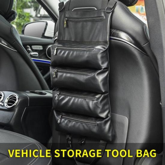 Car Back Seat Multi-function Tool Organize Bag Roll Pouch Multi-Pocket Storage