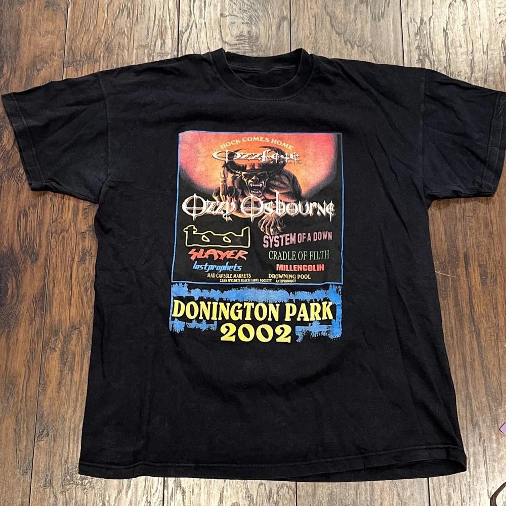 NEW 2002 Ozzfest Tour Concert T-Shirt System Of A Down Slayer Size S-5XL Reprint Unisex T-Shirt XXXXL