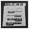 Yzw6688 3D ABS Chrome Black Car Rear Trunk Badge Sticker Logo GLC 43 BITURBO