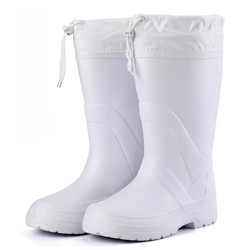Fashion Men's Rain Boots EVA Non-slip Boots Winter Warm Waterproof Shoes Male Platform Snow Boot Outdoor Fishing Shoes Women Rain Shoes