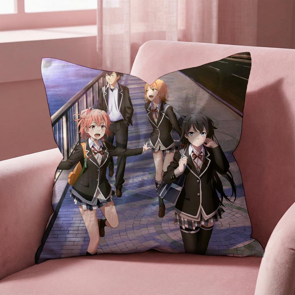 My Teen Romantic Comedy SNAFU Cushion Cover Multi-Scene Pillow Cover for Home & Car - Reversible, Soft & Durable for Daily Use