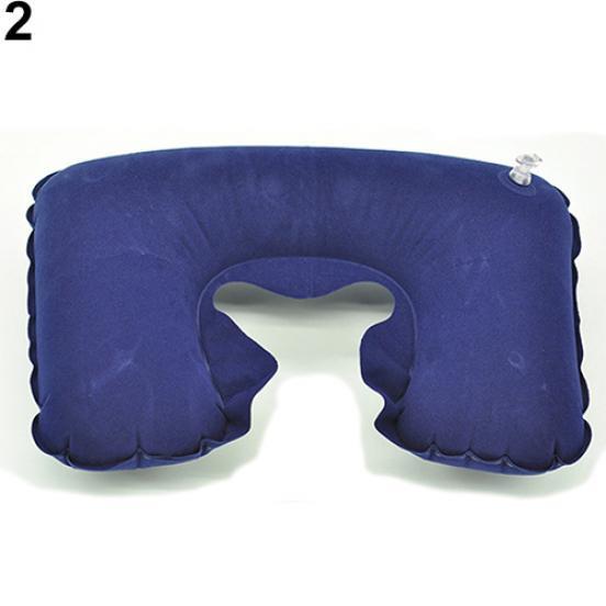 1Pc Inflatable Travel Air Cushion Neck Rest U Shape Plane Flight Portable Pillow