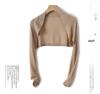 Women's Summer Ice Silk Linen Cardigan & Skirt Set - Sun Protection, Ultra-Short Jacket, Long-Sleeve Shawl
