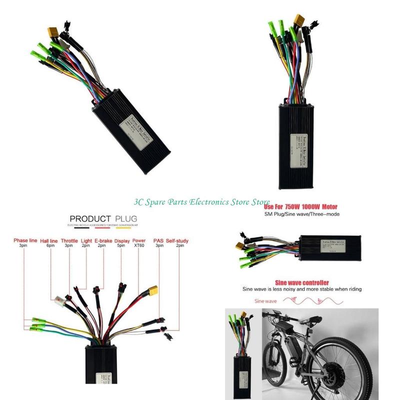 SZ 30A Sine Wavy Controller For Electric Bike And Scooter 24V 36V 48V Voltages