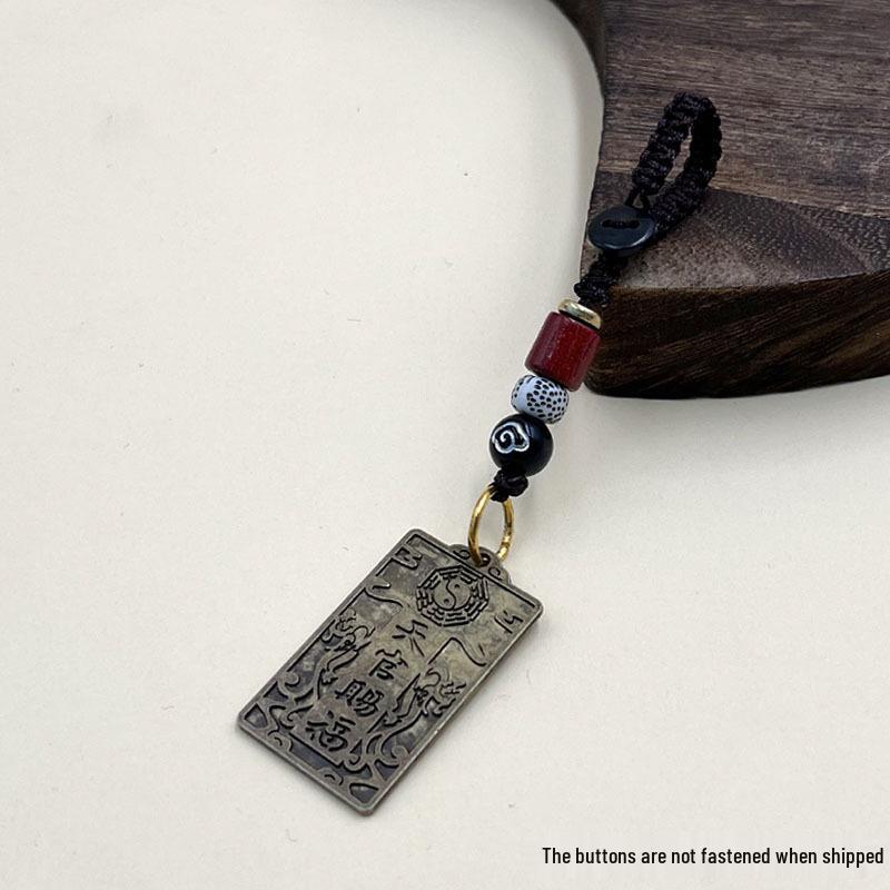 Heaven Official s Blessing Brass Gourd Keychain with Hand-woven Lanyard