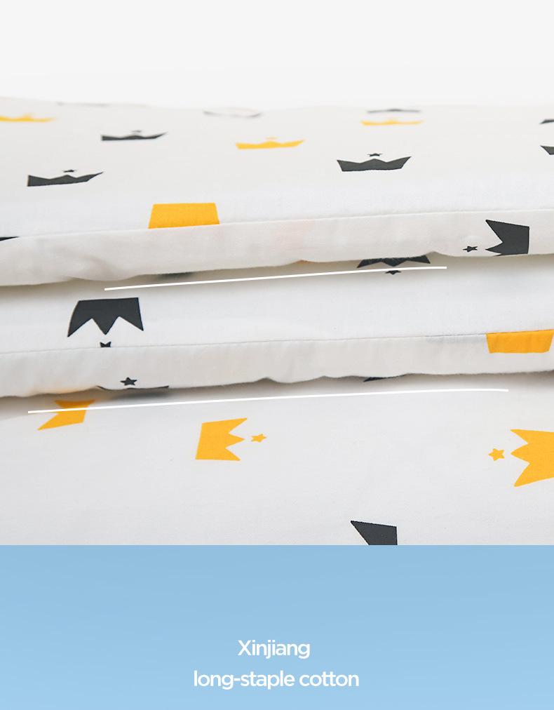 Cotton Baby Anti-Collision Crib Bumper Pad - Removable & Washable, Anti-Pinch Design for Newborns