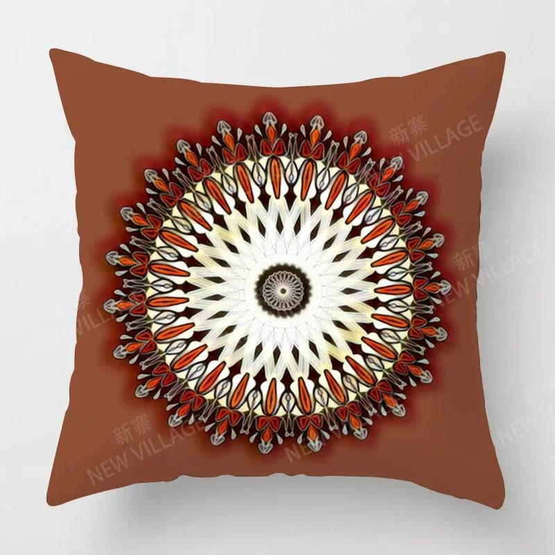 Fall Home Decor Autumn Living Room Throw Pillow Cover Sofa Boho Cushion Cover Mandala