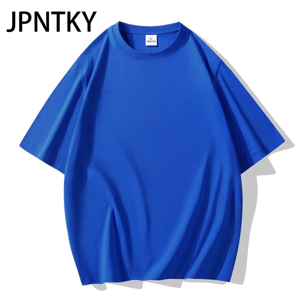 JPNTKY Cotton Short Sleeve T-shirt Men's Fashion Loose Half Sleeve Shirt Printed Compassionate Shirt