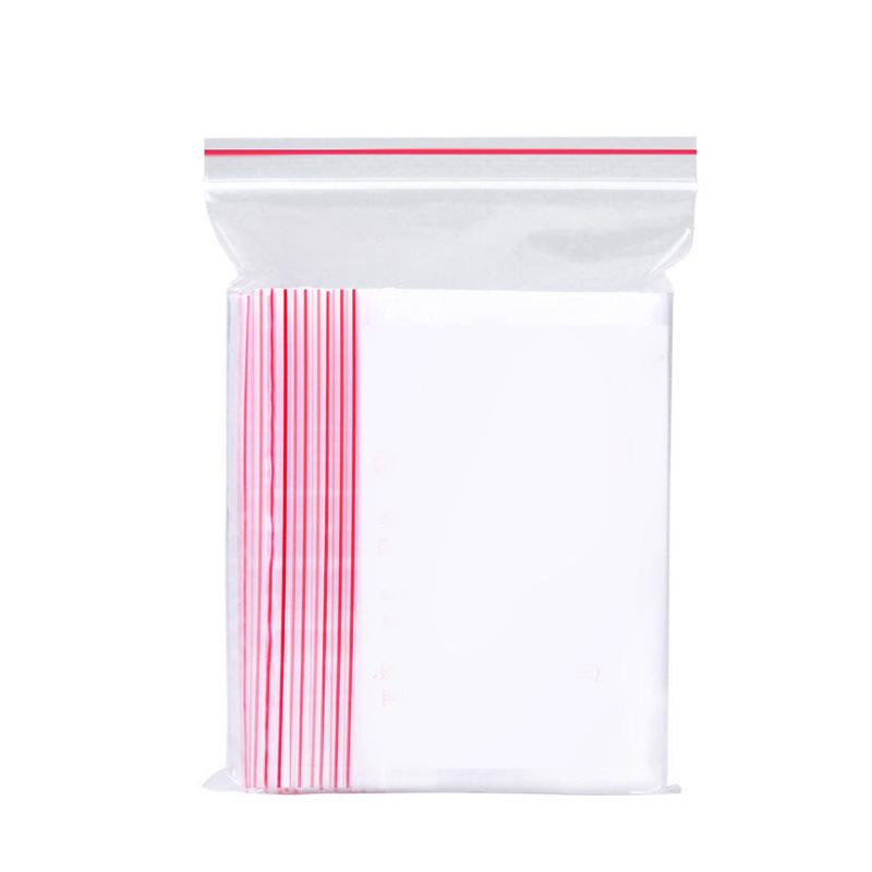 Thickened Food Storage Bags - Transparent PE Self-Sealing with Custom Logo