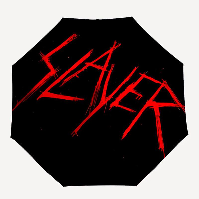 

1PC Slayer HeavyMetal Automatic Umbrella 8 Rib Portable Folding Black Iron Frame for Outdoor, Beach, Travel, Beach Umbrella 0905173