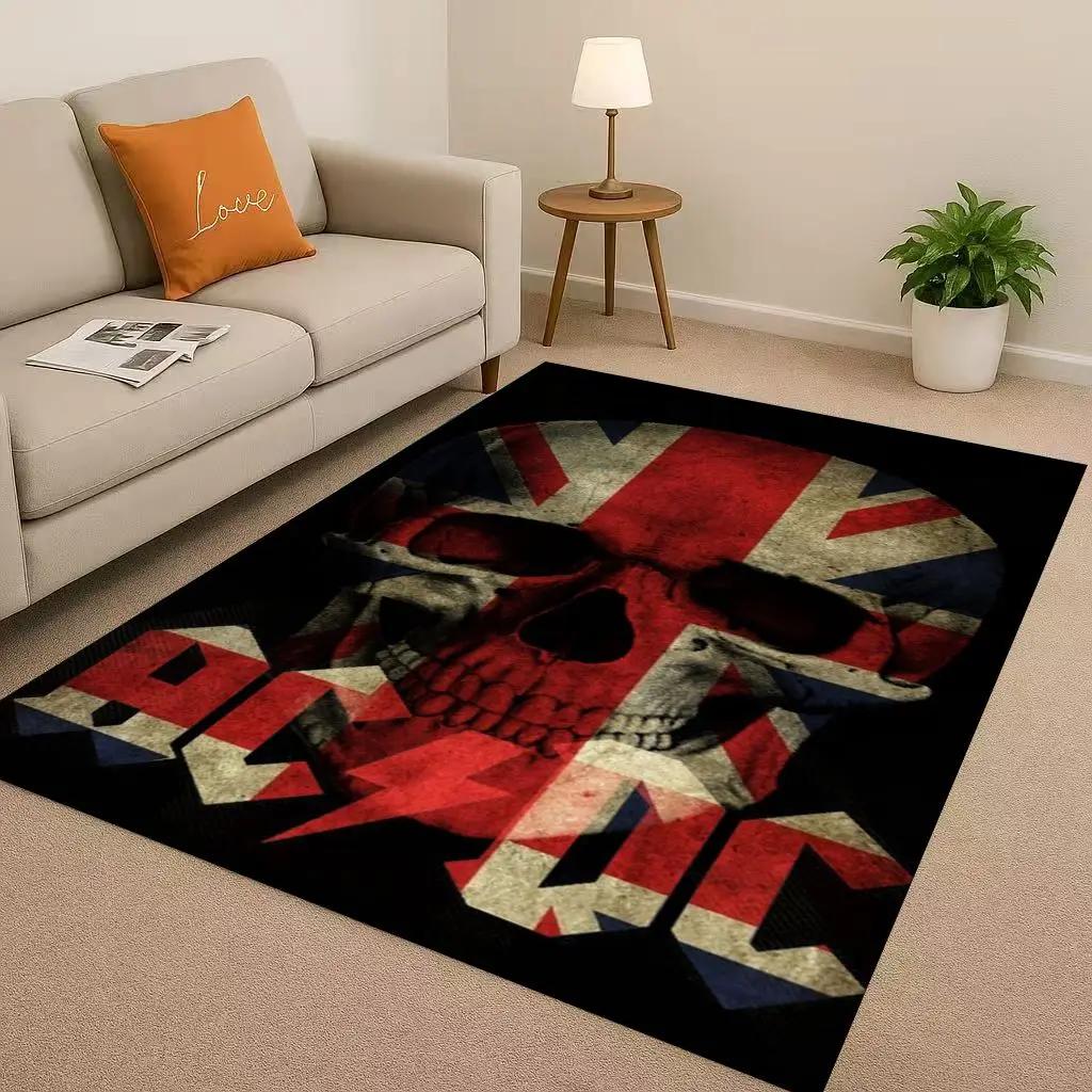 HD A ACDC Rock Band Brian Music Catoon Living Room Non Slip Area Rug Soft Carpet for Bedroom Playroom Sofa,Home Decor Doormat