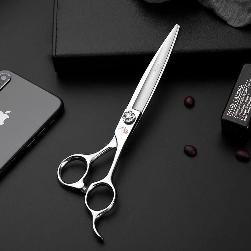 

7-inch All-Purpose Manual Barber Shears with Large Notch, Straight Blade