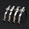 Snowflake Deer Snowman Tree Stocking Holders Silver Stocking Hanger Decor Metal Stockings Holders for Xmas Decoration
