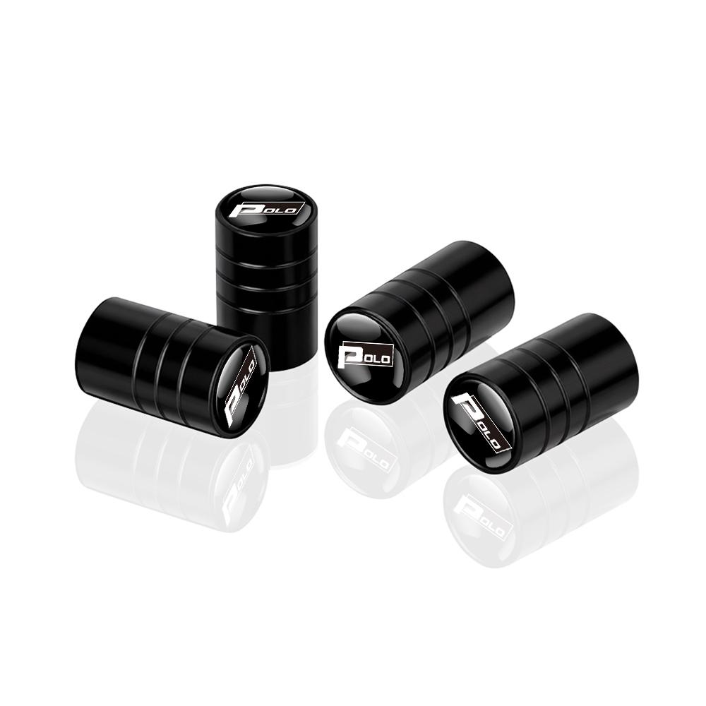 CAT1 Volkswagen Golf Rline Polo GTI R Badge 4Pcs Metal Car Wheel Tire Valve Caps Cover Accessories for VW Jetta Touareg CC Passat MK7