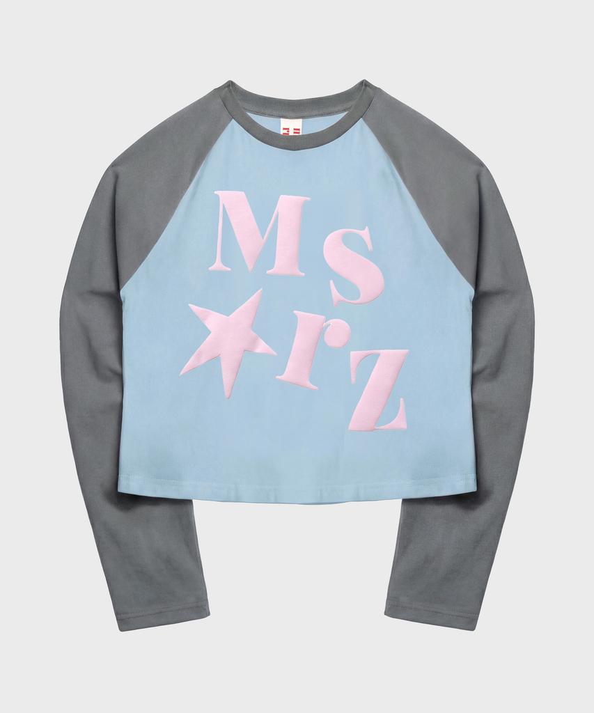 Maseumaluljeueopaeleol Typo Raglan Long Sleeve_Sky Blue