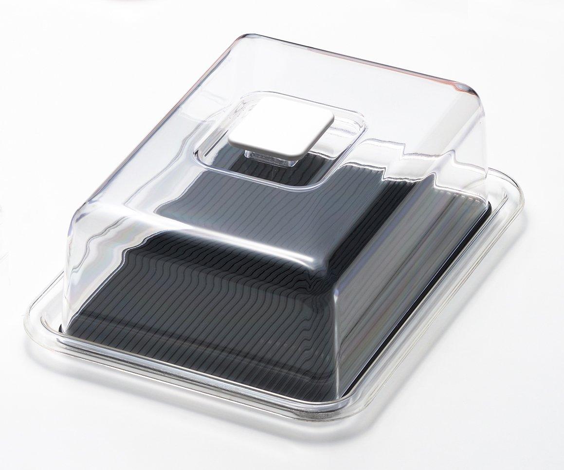 Akebono Sangyo Cake Square Made in Commercial Tall Cakes Cover Tray Removable Mat for Clear Lovely Hat Food, Cake, Black, Large, Japan, Use, Fitted, &