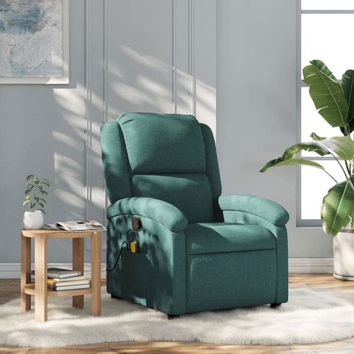 VidaXL Fauteuil de Massage Inclinable, Chaise de Relaxation avec Dossier et Repose-Pied, Siège Inclinable, Fauteuil TV, 371769