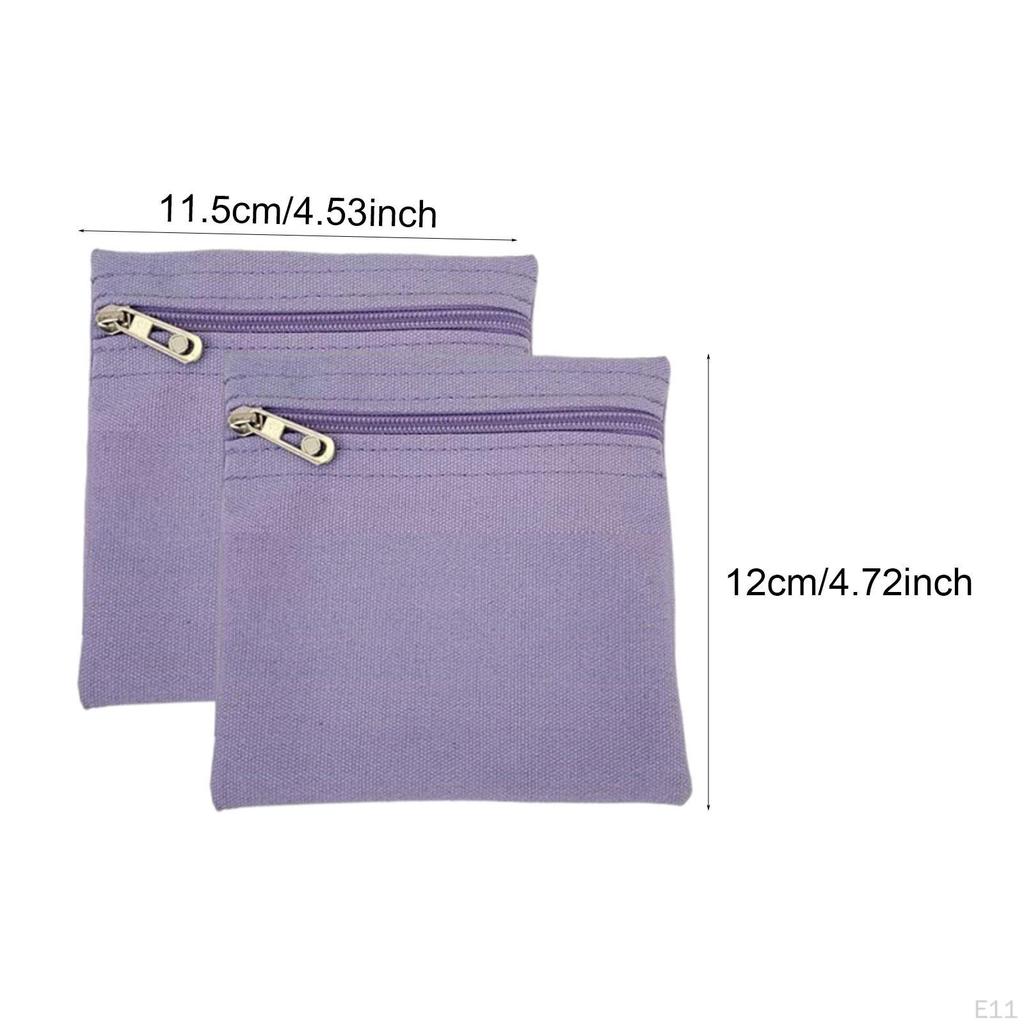 2 Pieces Sew in Pocket with Zipper Clothes Inner Pockets Easy Installation Coat Inside Small