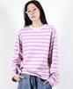 Deumakeu Multi Stripe Long Sleeve Tee - Pink