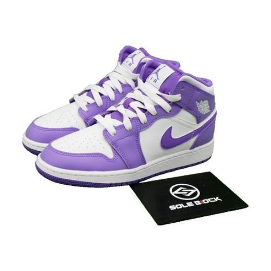 

Air Jordan 1 Mid GS Purple Venom DQ8423-511 EU 38.5 фіолетовий/білий