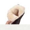 Johnature Thick Sole Wool Boots Thickened Warm Cotton Boots Genuine Leather Retro Women Short Boots