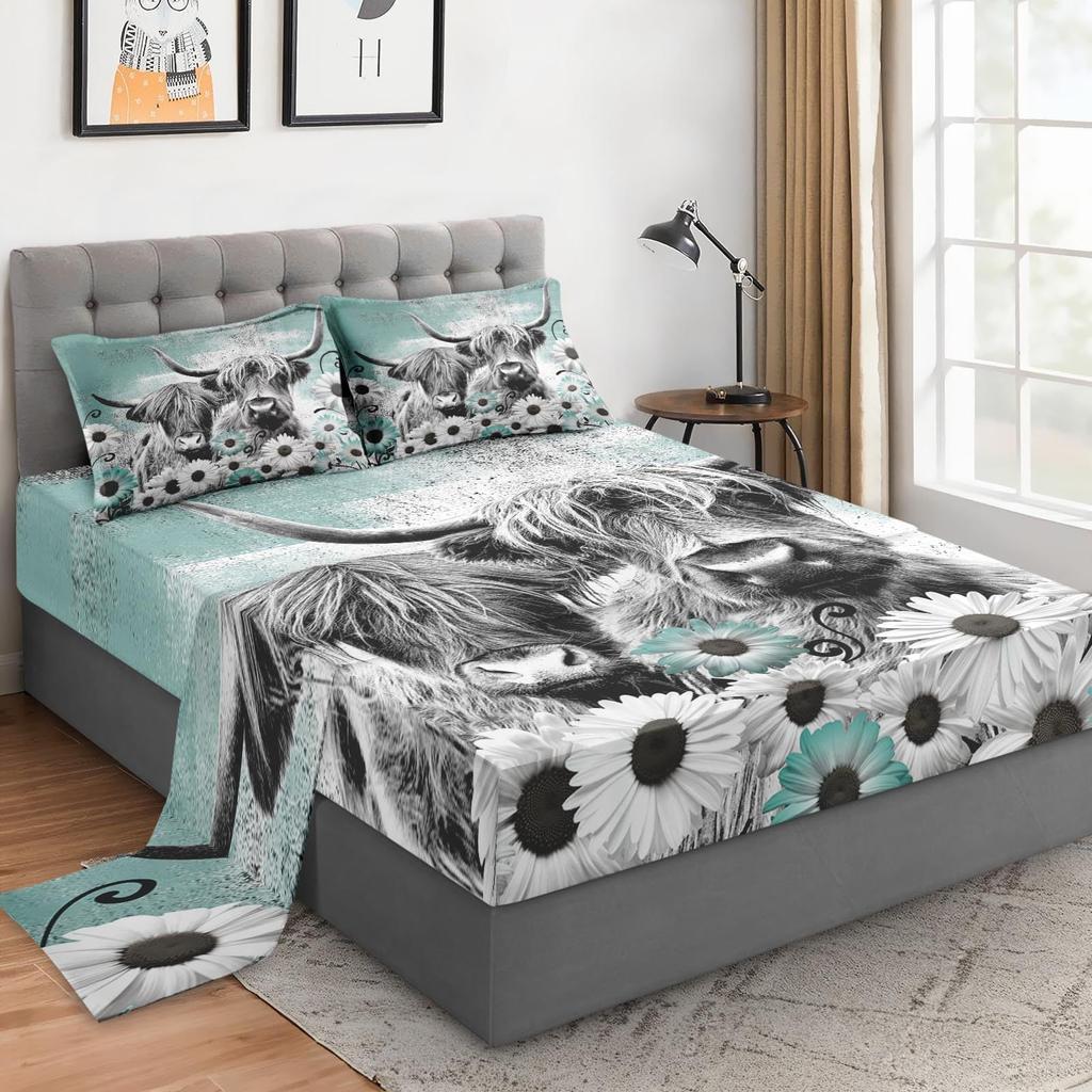 Wild Forest Animal Pattern Sheet Four-Piece Bedding Set Bedroom Dormitory Bedding Decoration