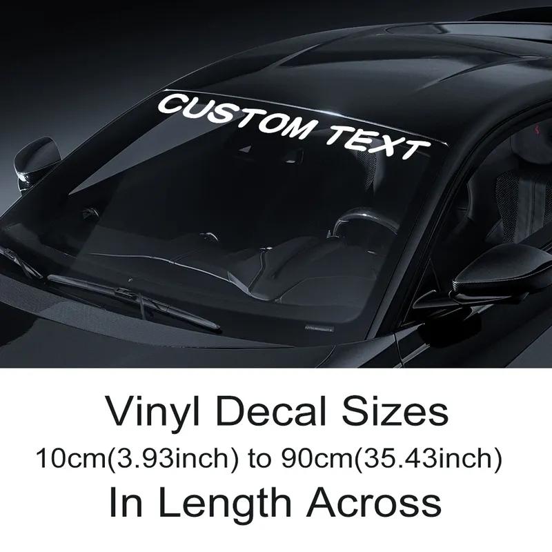 Stickers Car Windshield Personalized Text Font Vinyl Decor Decal Creative Window DIY Decaration Truck Auto Accessories