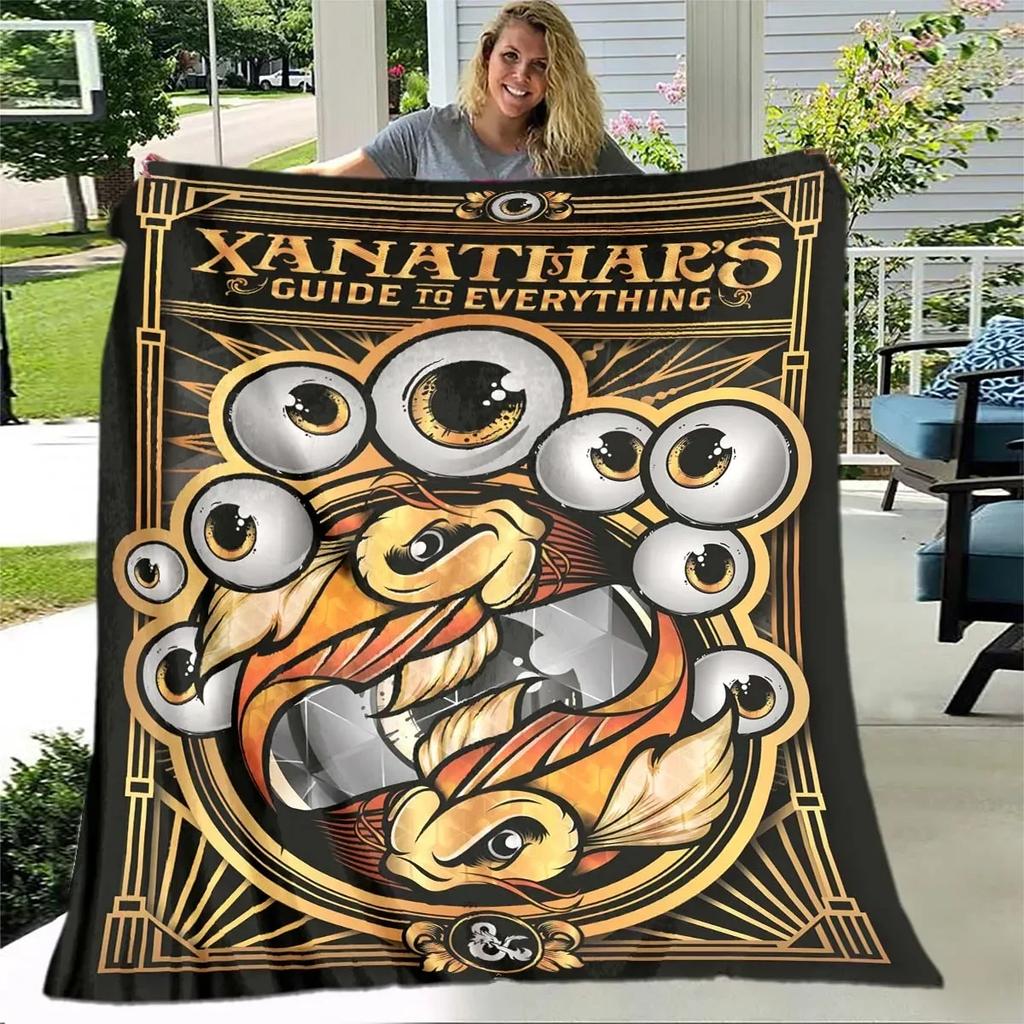 Dungeons Pattern Blanket Flannel Blanket Super Soft Fleece Throw Blankets Lightweight Warm Blanket for Bedroom Couch Sofa