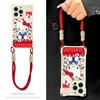 Cute kt cat bracket for apple 16promax mobile phone case iphone14 four-corner lanyard 15 soft silicone 13