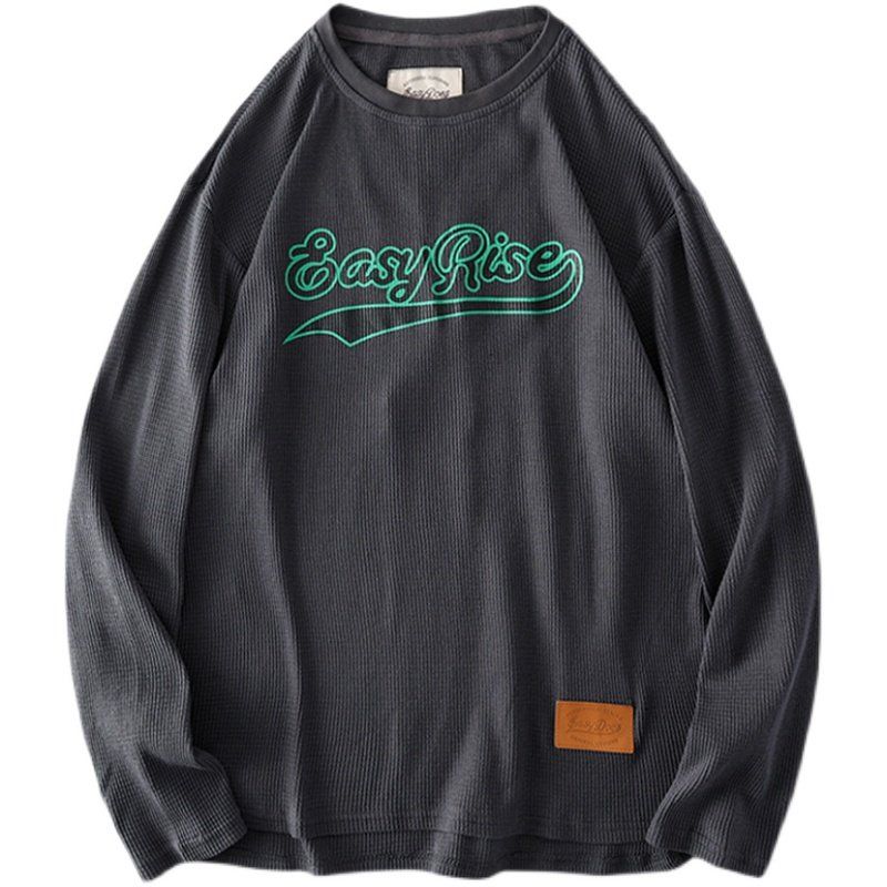 Heavy Cotton round Neck Tail Single Bottoming Shirt Long Sleeve T-shirt