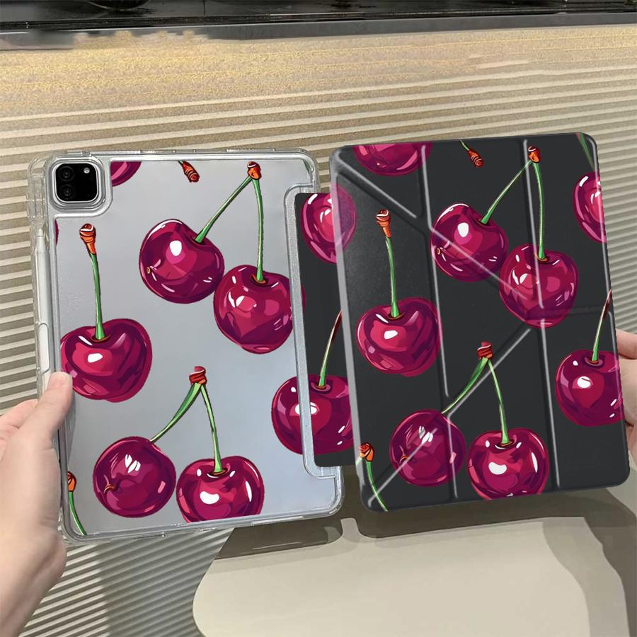 

Cartoon Fruit Cherry Tablet Case For iPad Pro 2025 Pro 11th 10th 9th 8th 7th 12.9inch Mini 6 7 Air 4 5 M3 M2 1 2 M4 11inch iPad Mini 6 8.3