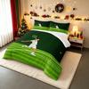 3 Piece Bedding Set Roger Federer Tennis Serve Minimalist Flat Illustration Green Court Duvet Cover for Men Sports
