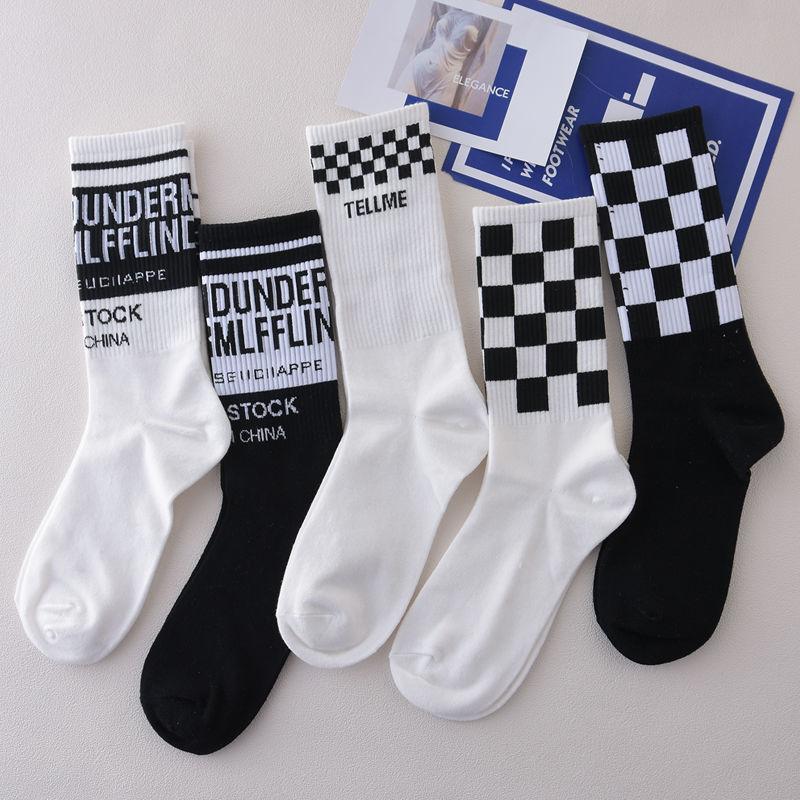 EU Style Women Cute Skater Socks Women Set Men Funny Socks Hip Hop Cotton Long Crew White Socks For US Style Fashion Socks