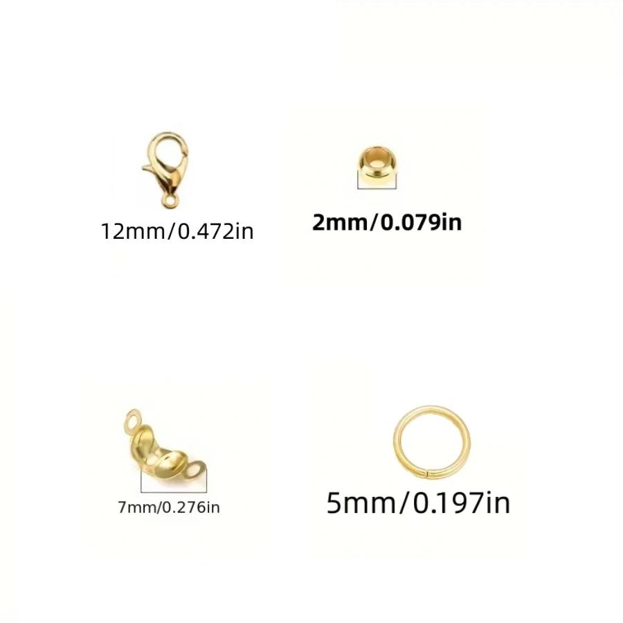 170Pcs/Set Lobster Clasp Jump Rings Connector Clasp Crimp End Beads For Bracelet Necklace Chains DIY Jewelry Making Accessories Set