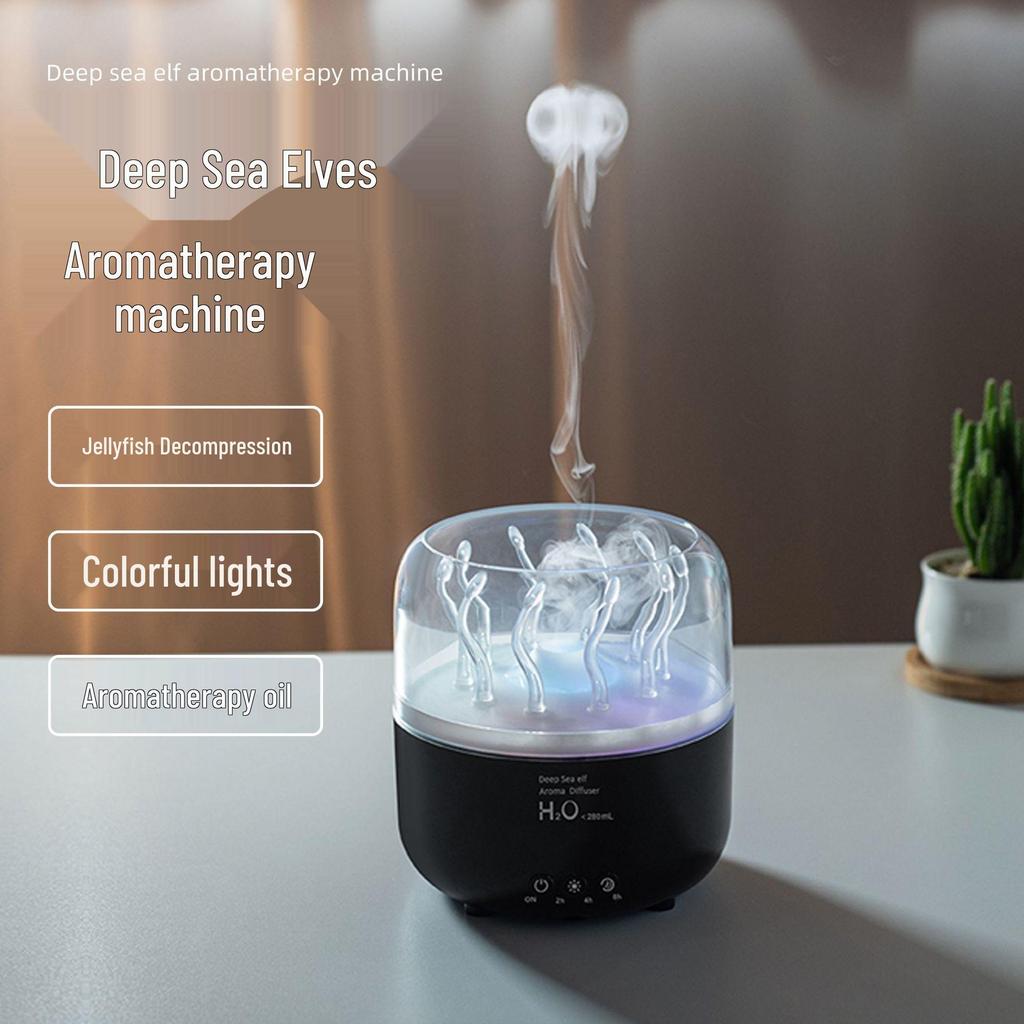 Kwallen Aroma Diffuser & Luchtbevochtiger - Etherische Olie Spray Lamp voor Slaapkamer Sfeer