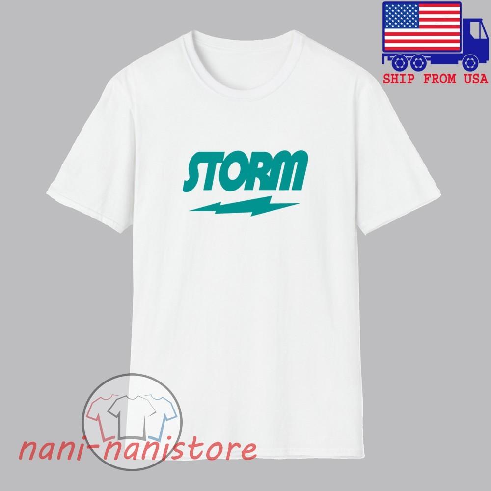 Storm Bowling Men#039;s White Size S5XL Unisex T-Shirt L
