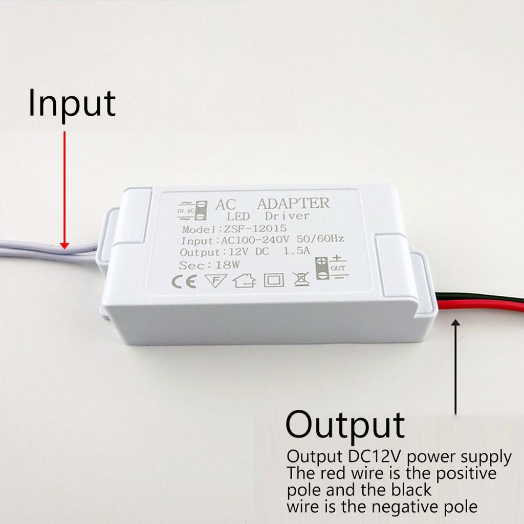 AC to DC 12V Power Supply for LED Strip Lights High Power Factor Flicker